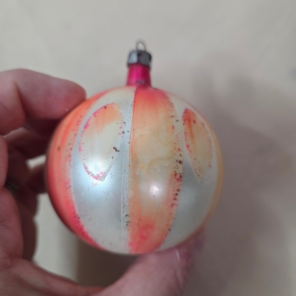 Vintage Christmas Ornaments Holiday Decoration Set of‎ 5 Decorative Balls - Picture 13 of 13